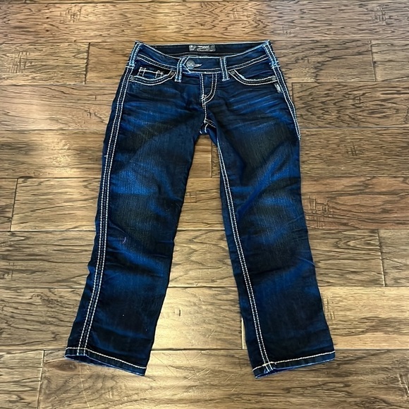 Silver Jeans Tuesday Skinny Crop Low Rise Size 25 - Picture 1 of 16